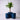 Medium Matte Blue Cylinder With Saucer