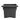 Veranda Square Plastic Planter in Charcoal