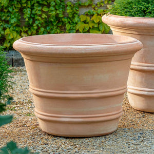 Classic Double Rolled Rim Planter in Terracotta