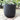Large Matte Black Egg Pot With Saucer 11