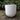 Large Matte White Egg Pot With Saucer 14