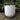 Large Matte White Egg Pot With Saucer 15