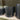 Medium Matte Black Cylinder With Saucer 9.25