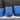 Medium Matte Blue Cylinder With Saucer