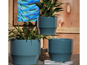 Large Planet Planter in Twilight Blue
