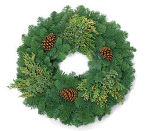 Oregon Mixed Wreath with Cones