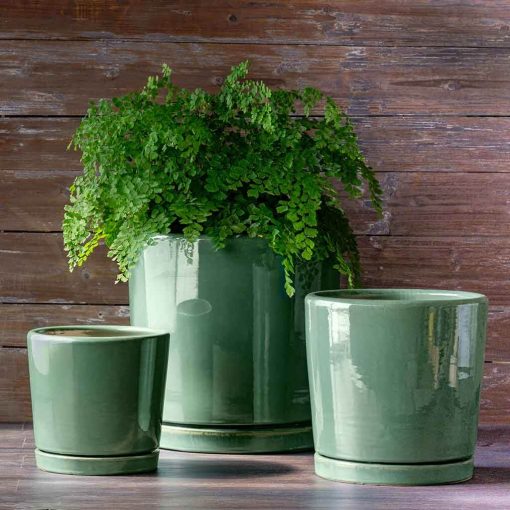 I/O Cylinder 2 Planter in Sea Green